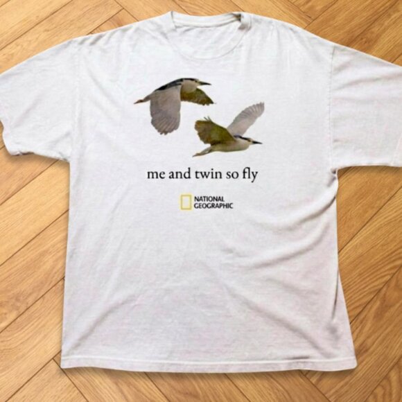Gildan Other - National Geographic Birds “Me and Twin So Fly” Tee Gildan 5000 NWT